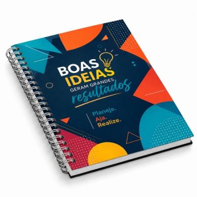 Caderno Fotolux laminação fosca.