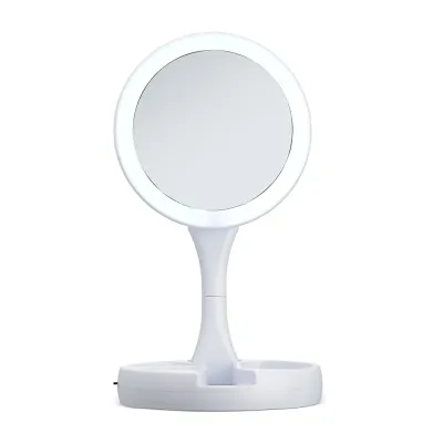 Espelho Dobrável Branco com LED Recarregável