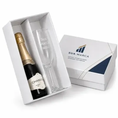 Kit Champanhe em caixa personalizada
