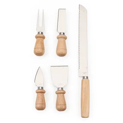 Contém os talheres: faca de serra, faca com ponta, espátula, garfo e faca reta - 1829247