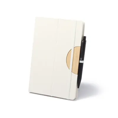 Caderno ecológico com porta-caneta