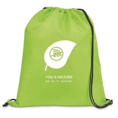 Saco tipo mochila verde Personalizado