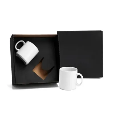 Kit Canecas Em Cerâmica Branca Personalizados