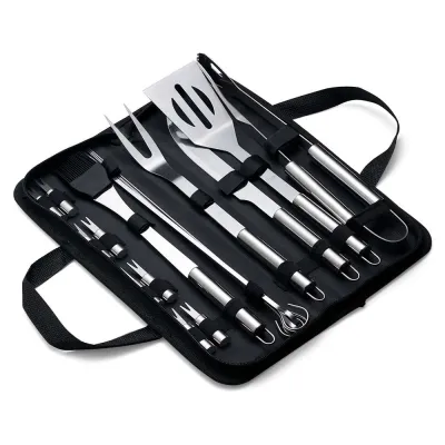 Kit Churrasco 17 Peças Personalizado  em estojo de nylon com alça