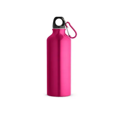 Squeeze em alumínio rosa com mosquetão e capacidade até 500 mL - 1828636