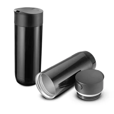 Caneca térmica em aço inox com parede dupla e isolamento a vácuo
