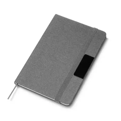 Caderno de anotações cinza