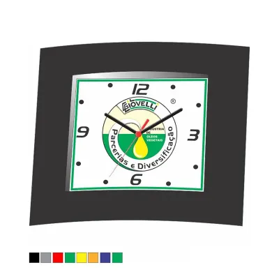 Relógio de Parede em ps injetado, formato retangular