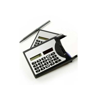 Calculadora Personalizada 3 em 1, calculadora de bolso com caneta metálica e porta cartão. Impressão da logomarca em Tampografia - 1945909