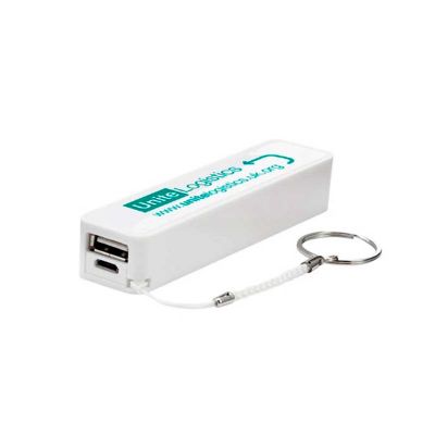 Carregador portátil possui 1 conector USB e 1 conector Micro USB
