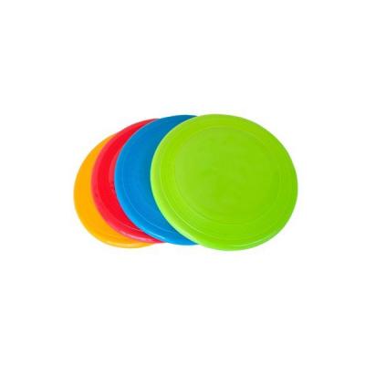 Freesbee personalizado, modelo prato, com excelente área de gravação, ideal para associar com destaque a logomarca do cliente em situações de lazer. 