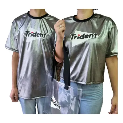 Camiseta e Cropped Brilhante  - 1986150
