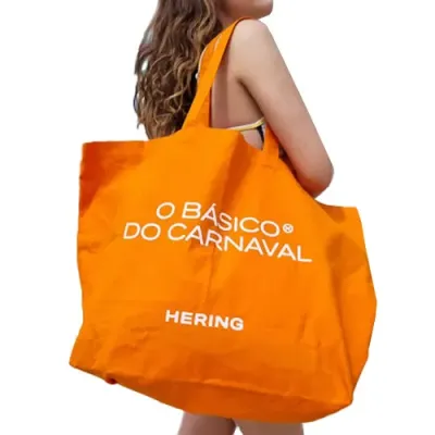 Sacola de Algodão laranja