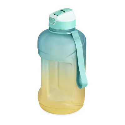 Squeeze PETG 2,2 litros com bico flip de silicone. Livre de BPA, a garrafa contém tampa com botão de acionamento para o bico com capa protetora, canudo acoplado e alça para transporte. - 1985339