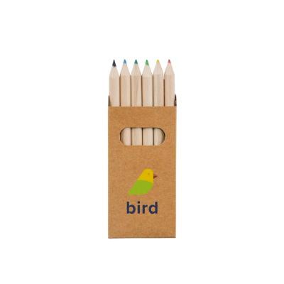 Caixa de lápis de cor com logo