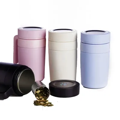 Caneca Térmica Inox 500ml com Display LED