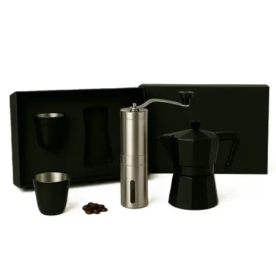 Kit café personalizado com  cafeteira Italiana