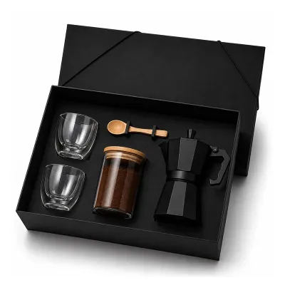 Kit Café Premium Personalizado com cafeteira Italiana
