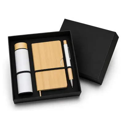 Kit Corporativo Personalizado com detalhes em bambu