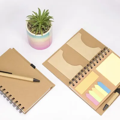Caderno Ecológico com Autoadesivos e Caneta - 2106190