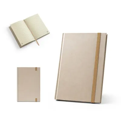 Caderno A5 de capa dura em papel à base de cana-de-açúcar