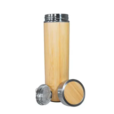 Garrafa Bambu Parede Dupla 500ml com infusor - modelo