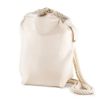Sacola/Mochila confeccionada em algodão cru
