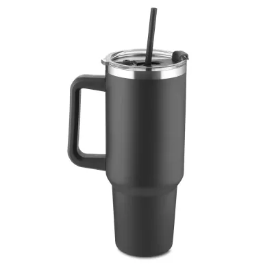 Caneca Térmica em Aço Inox Preta