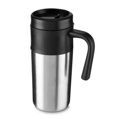 Caneca Personalizada em aço inox de 350ml com tampa plástica