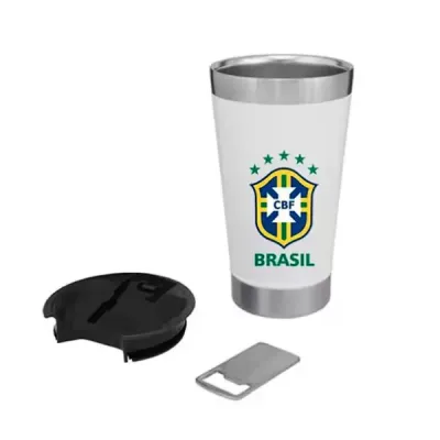 Copo térmico em alumínio com capacidade de 475ml