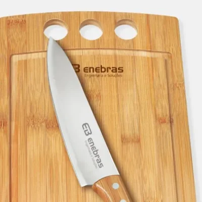Conj. para Churrasco em Bambu / Madeira / Inox California - 2 Pçs 1
