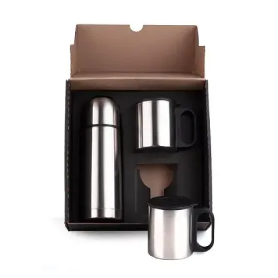 Conj. De Garrafa E Caneca Em Aço Inox 