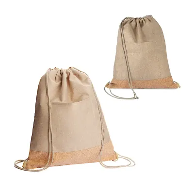 Sacola mochila em poliéster e cortiça - 2 - 2130890
