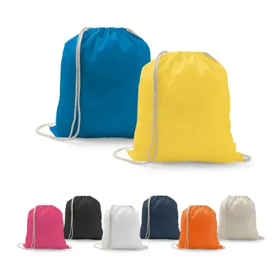 ISTANBUL. Sacola tipo mochila em algodão reciclado e poliéster reciclado sem tingimento (140 g/m²)