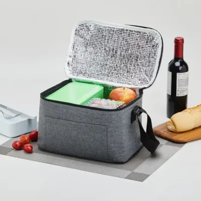 Lancheira Térmica Personalizada 10L com Alça e Bolso com Zíper (