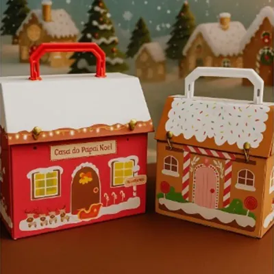 Casinha Natalina Grande Personalizada Promocional