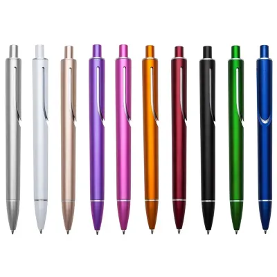 Caneta Personalizada Plástica - opções de cores