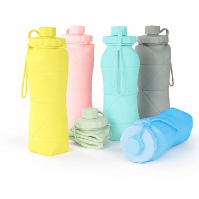 Garrafa Dobrável Silicone 600ml  - opções de cores