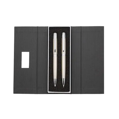 Kit Caneta e Lapiseira Metálica Com Estojo