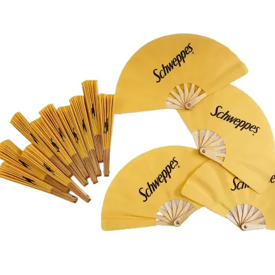 Leque amarelo personalizado