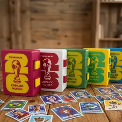 Porta Figurinha Da Copa - opções de cores