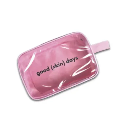 Necessaire Plástica em PVC Rosa