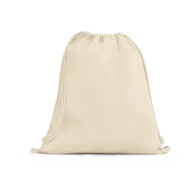 Sacola tipo mochila em 100% algodão 