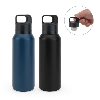 Garrafa térmica em aço inox 91% reciclado