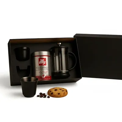 Kit café personalizado com cafeteira Francesa