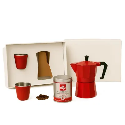 Kit café personalizado com cafeteira Italiana