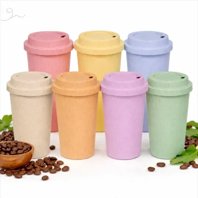 Copo com Tampo em Fibra de Arroz 400ml 1