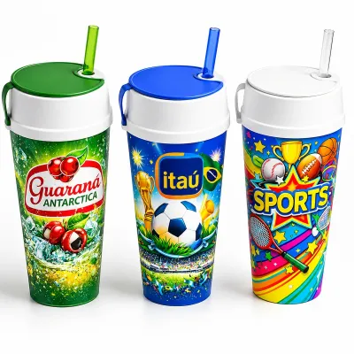 Copo com Tampa Porta Snacks In Mold Label 550ml 1