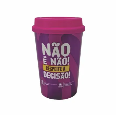 Copo com Tampa de Café In Mold Label 350ml 1