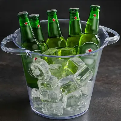 Balde de gelo em poliestireno 100% cristal 